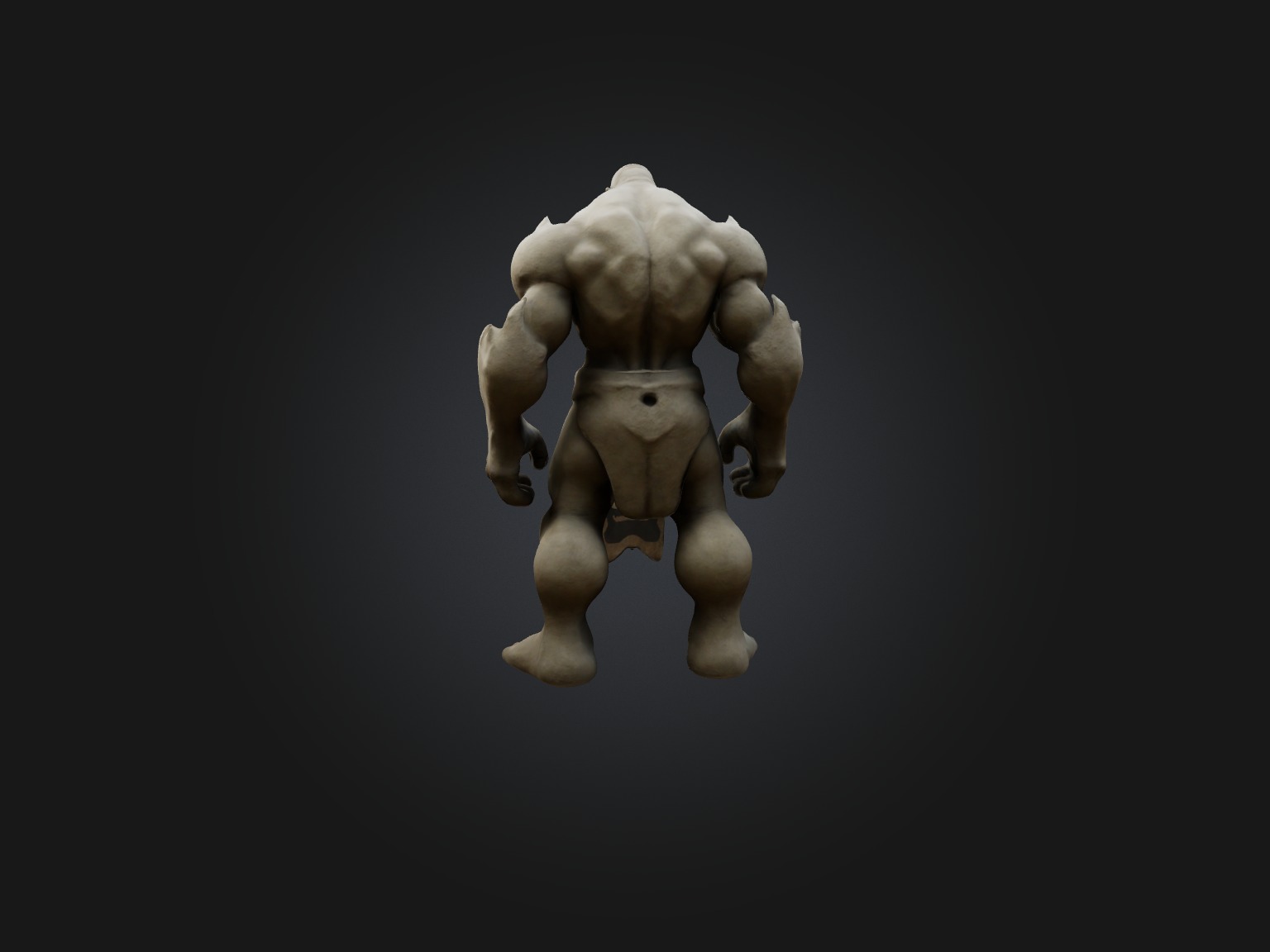 Realistic Golem Model Low-poly 3D model_3