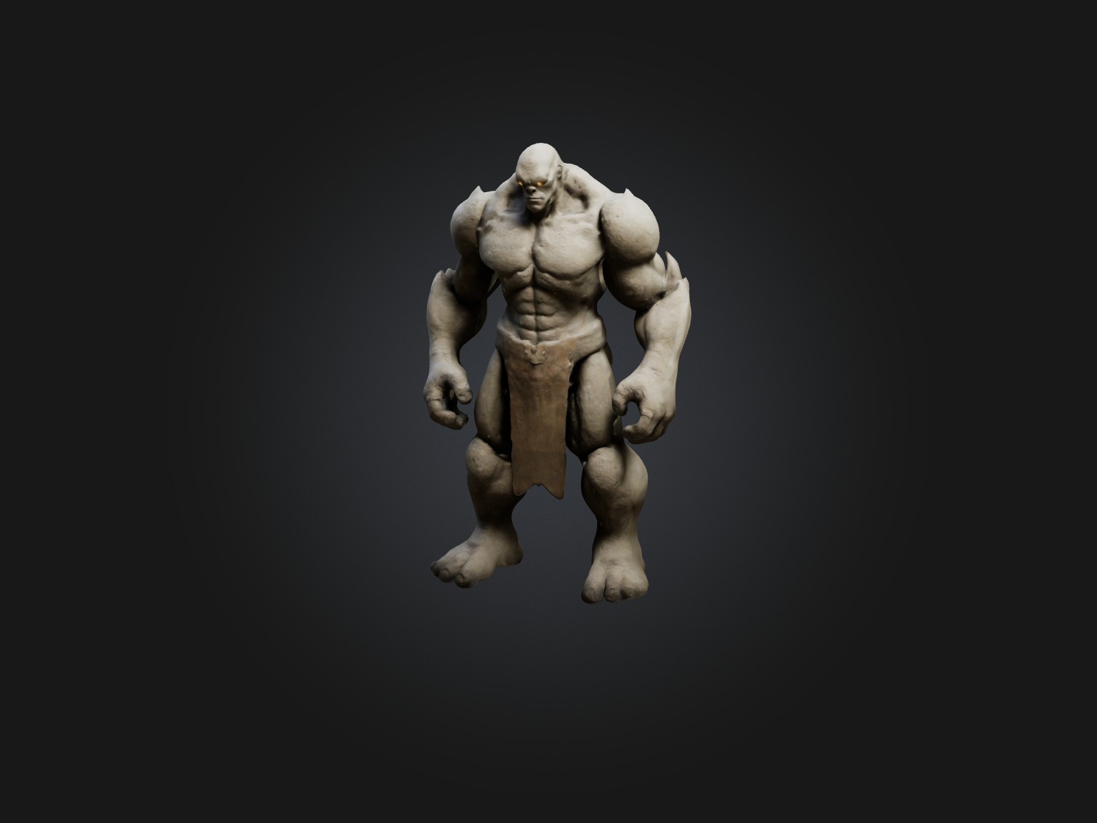 Realistic Golem Model Low-poly 3D model_1