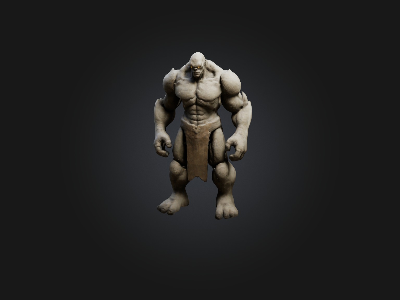 Realistic Golem Model Low-poly 3D model_8