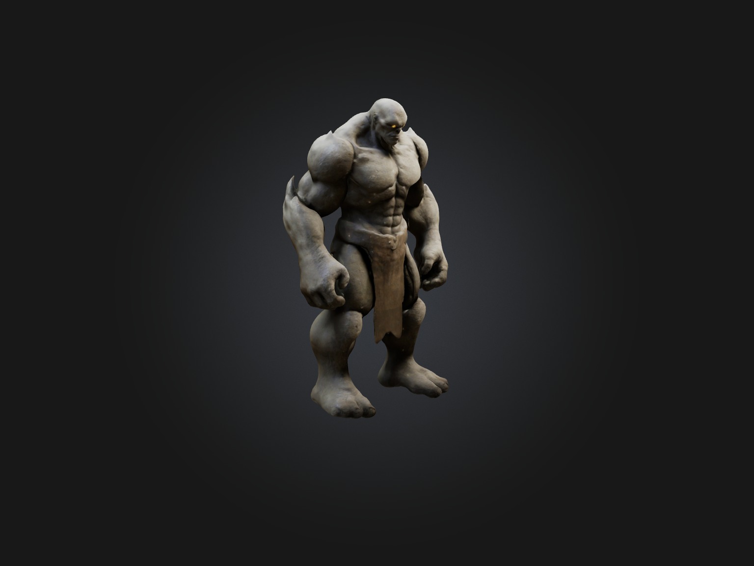 Realistic Golem Model Low-poly 3D model_4