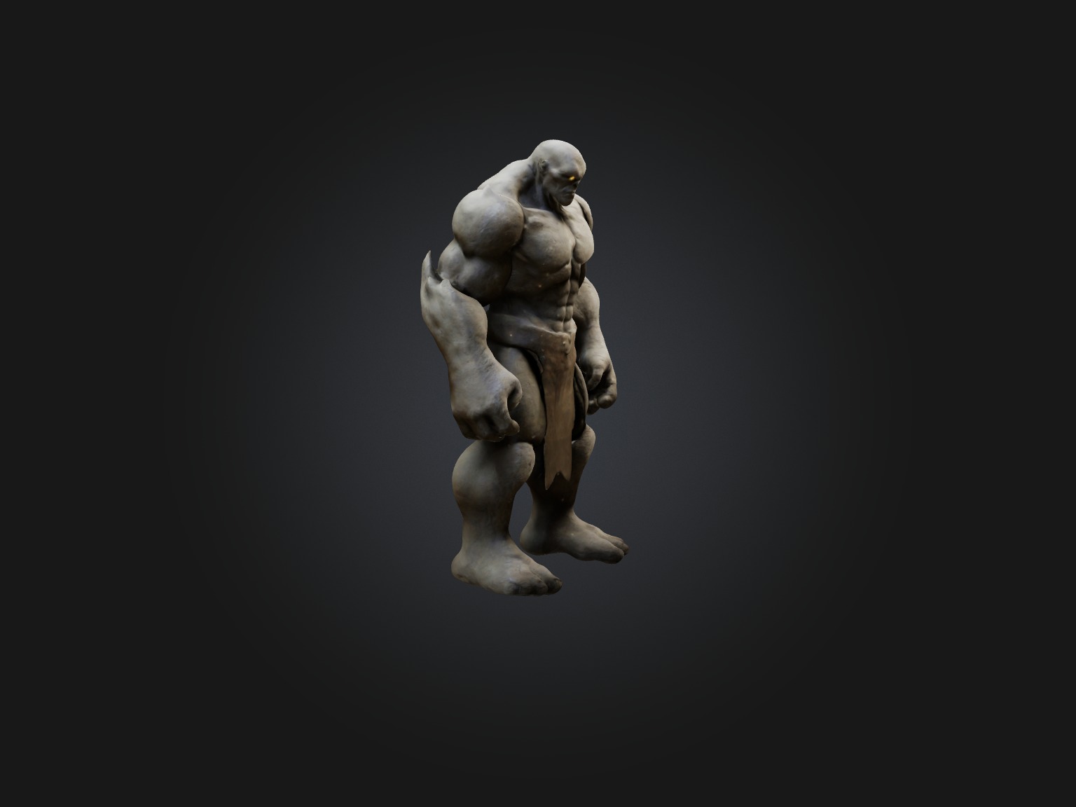 Realistic Golem Model Low-poly 3D model_5