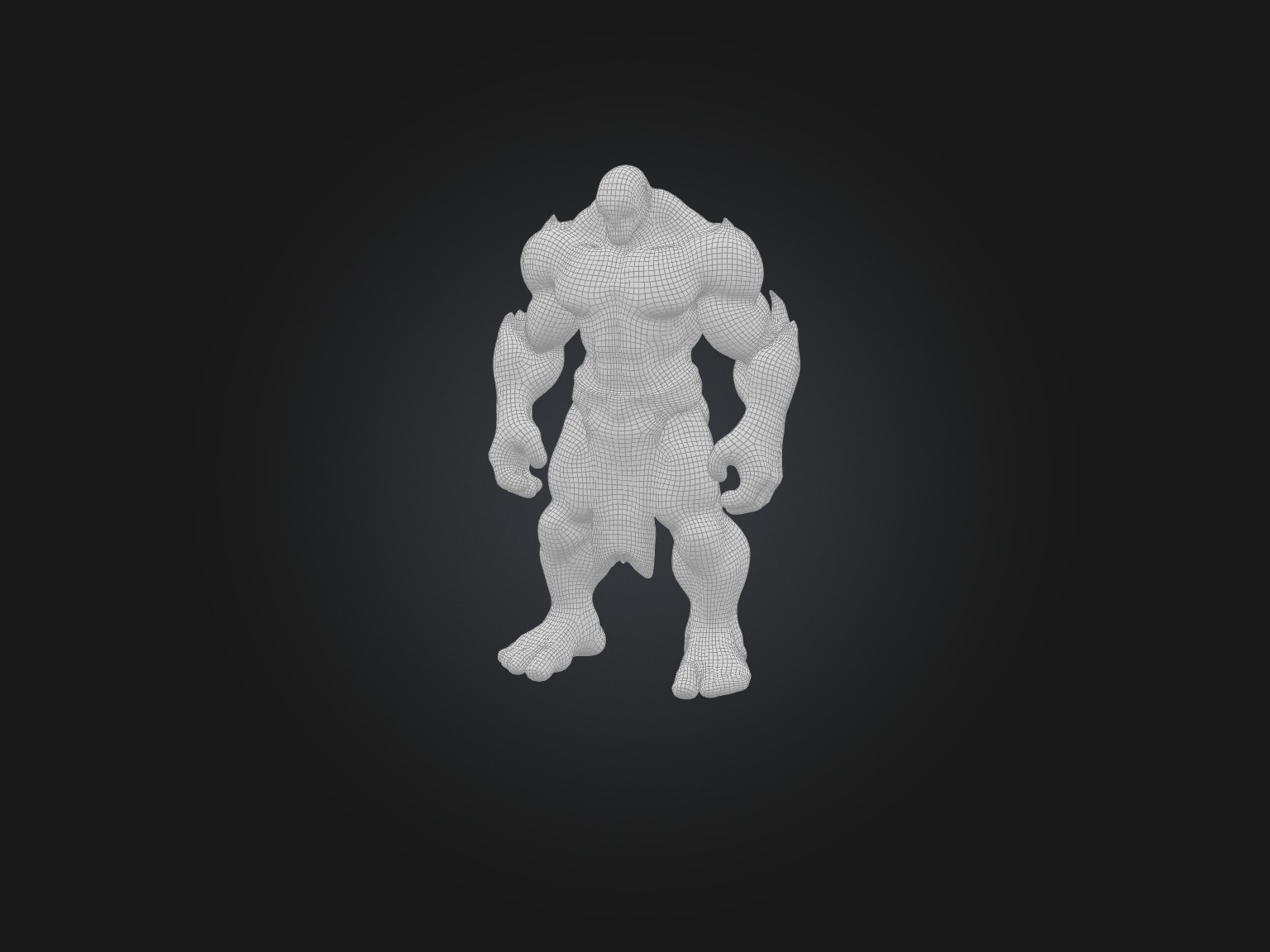 Realistic Golem Model Low-poly 3D model_2