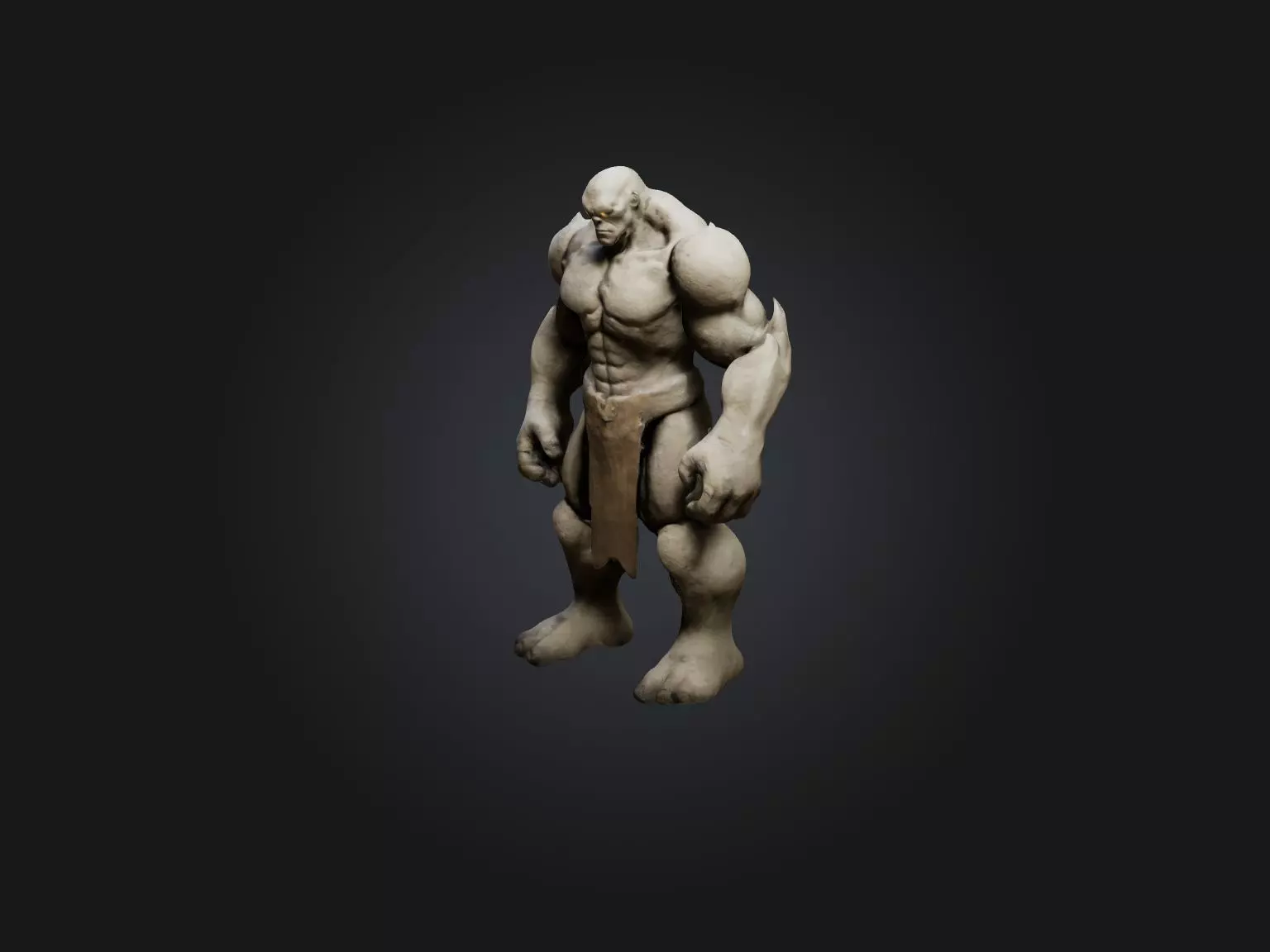 Realistic Golem Model Low-poly 3D model_0