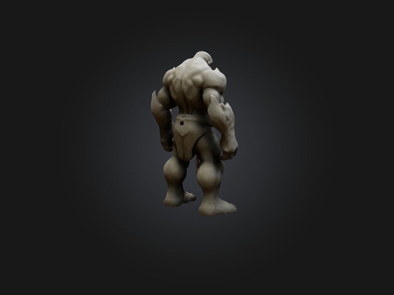 Realistic Golem Model Low-poly 3D model_6