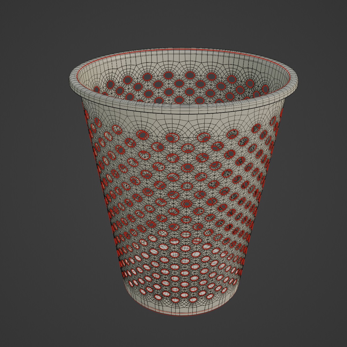 Plastic Trash Bin 06 3D model_5