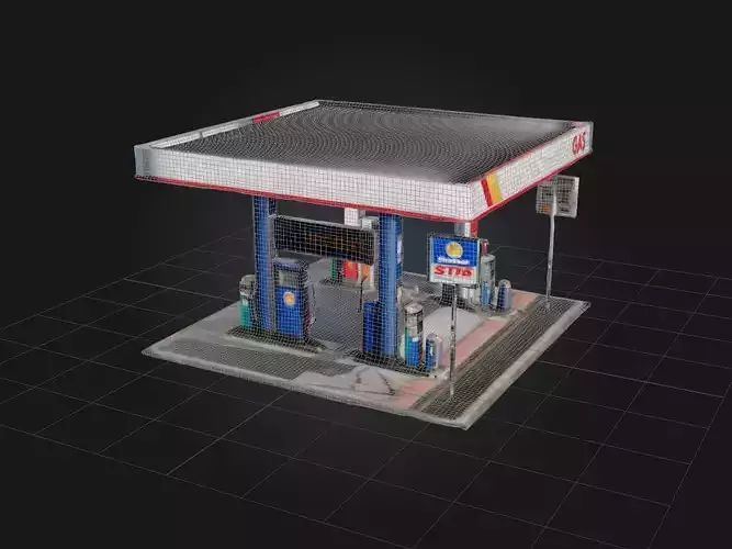 Realistic Gas Station Model
