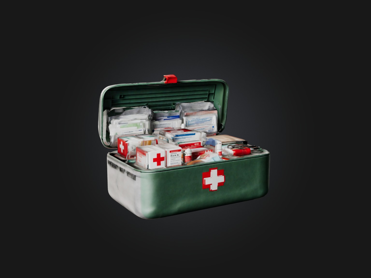 Realistic First Aid Kit Model Low-poly 3D model_4