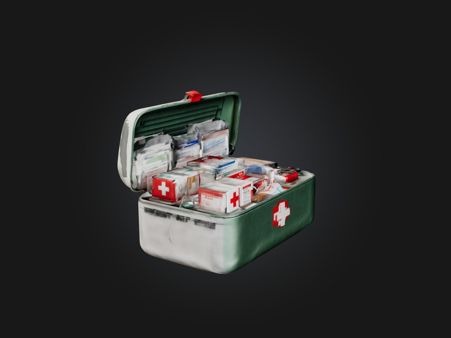 Realistic First Aid Kit Model Low-poly 3D model_5