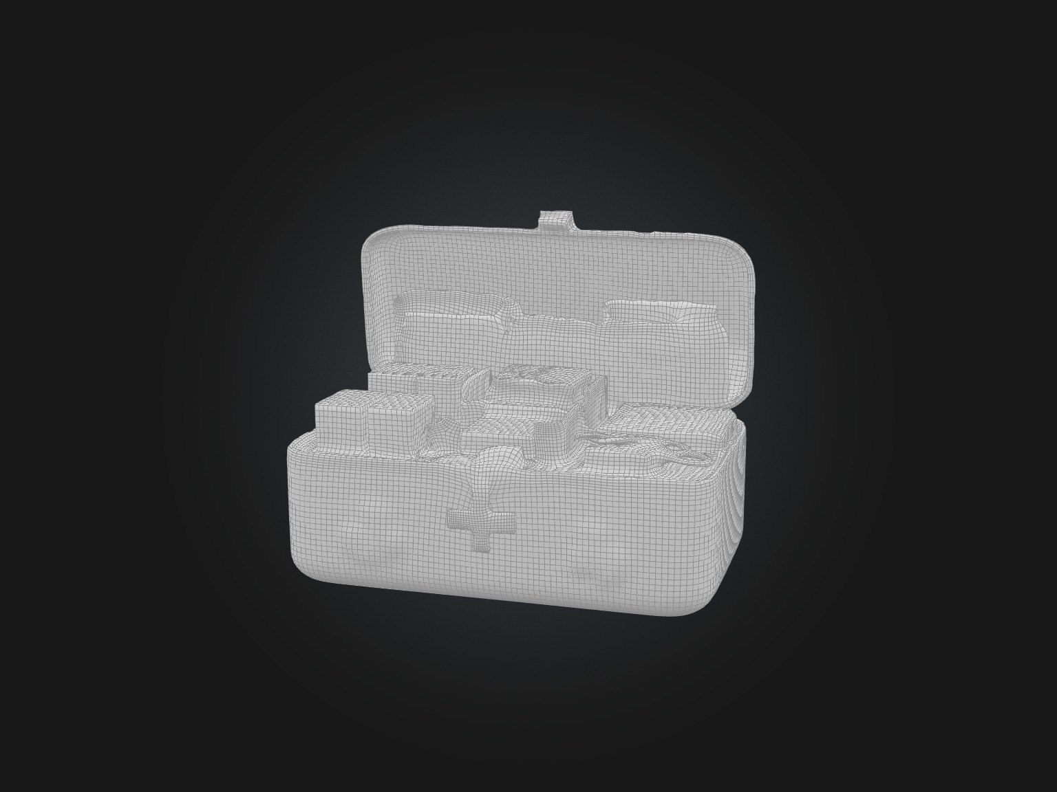 Realistic First Aid Kit Model Low-poly 3D model_2