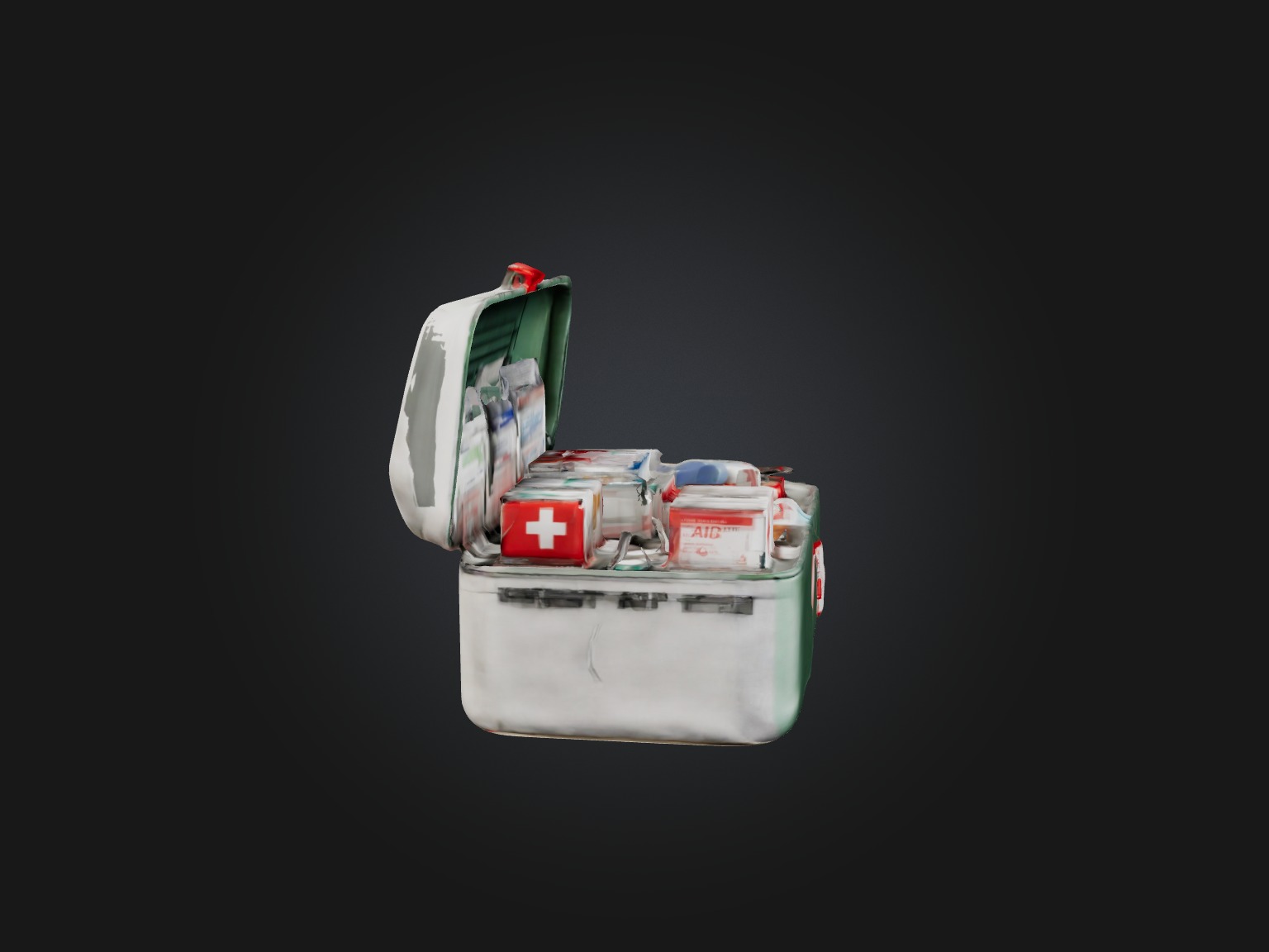 Realistic First Aid Kit Model Low-poly 3D model_6