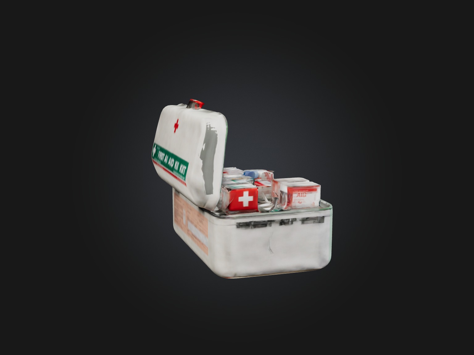 Realistic First Aid Kit Model Low-poly 3D model_7