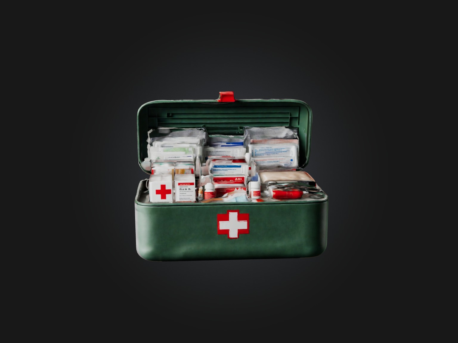 Realistic First Aid Kit Model Low-poly 3D model_3