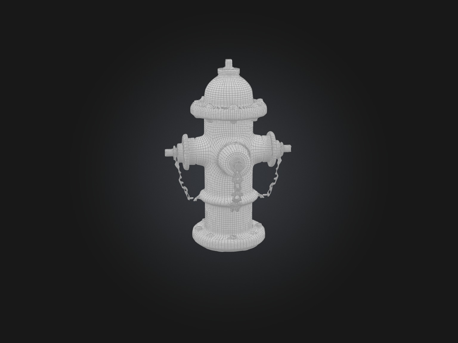 Realistic Fire Hydrant Model Low-poly 3D model_2