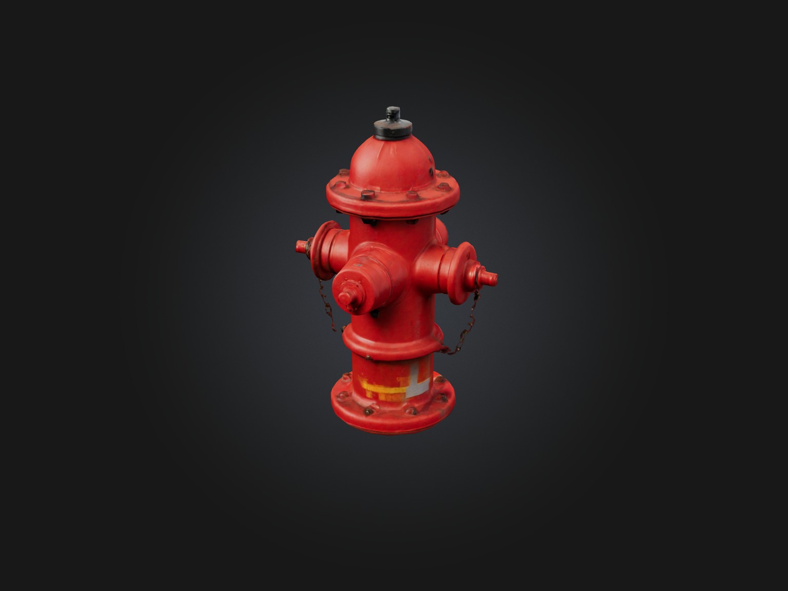 Realistic Fire Hydrant Model Low-poly 3D model_7