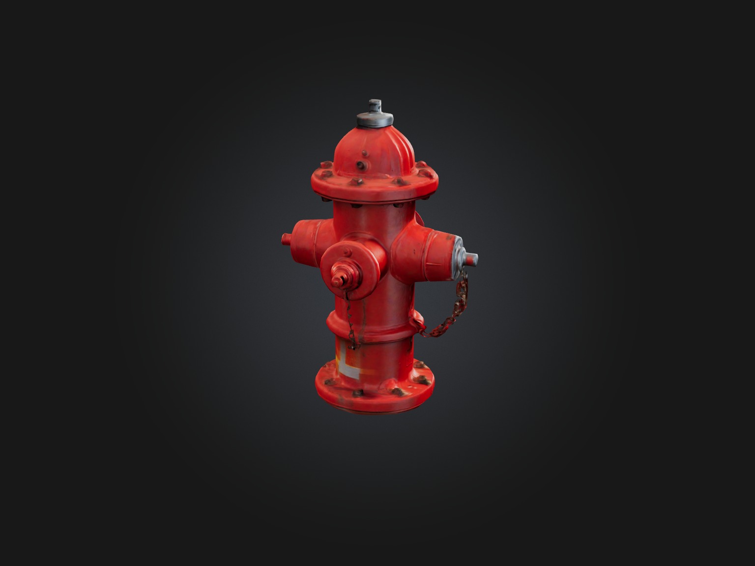 Realistic Fire Hydrant Model Low-poly 3D model_4