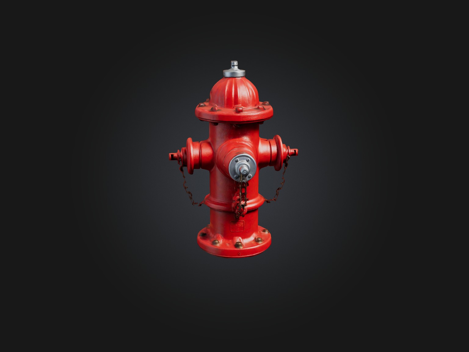 Realistic Fire Hydrant Model Low-poly 3D model_1