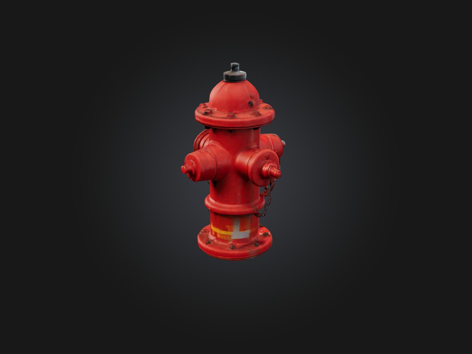 Realistic Fire Hydrant Model Low-poly 3D model_6