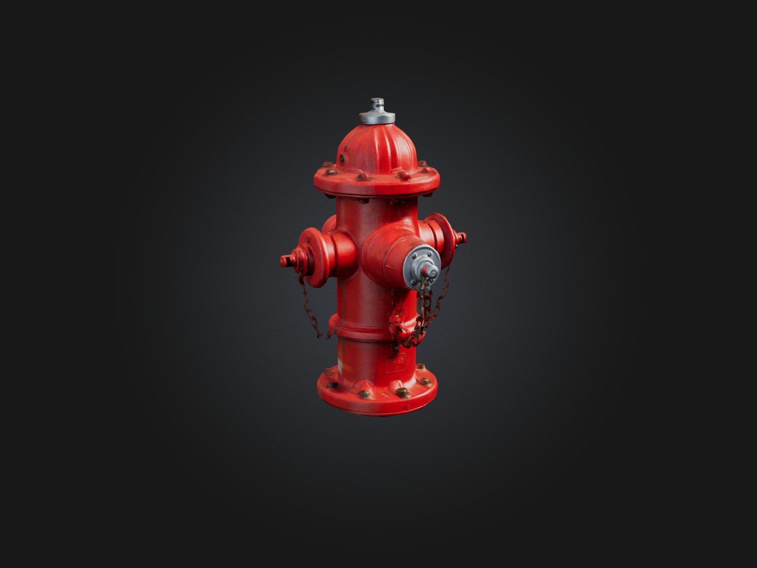 Realistic Fire Hydrant Model Low-poly 3D model_3