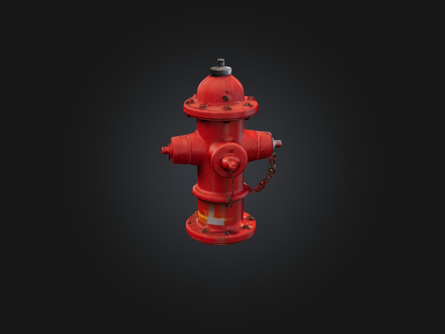 Realistic Fire Hydrant Model Low-poly 3D model_5