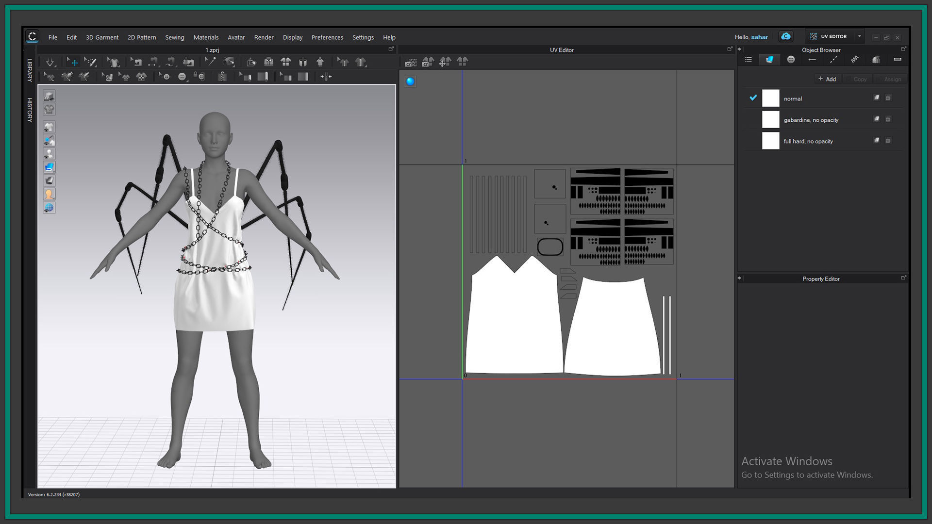 female Halloween outfit with texture 3D model_7