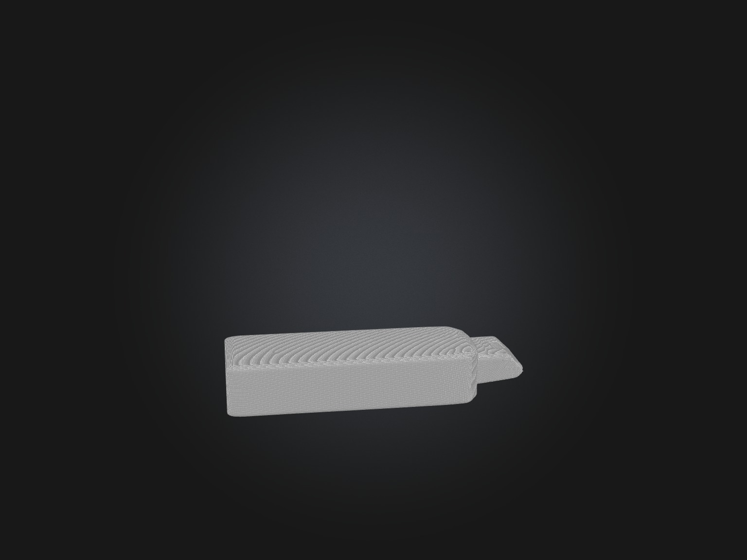 Realistic Eraser Model Low-poly 3D model_2