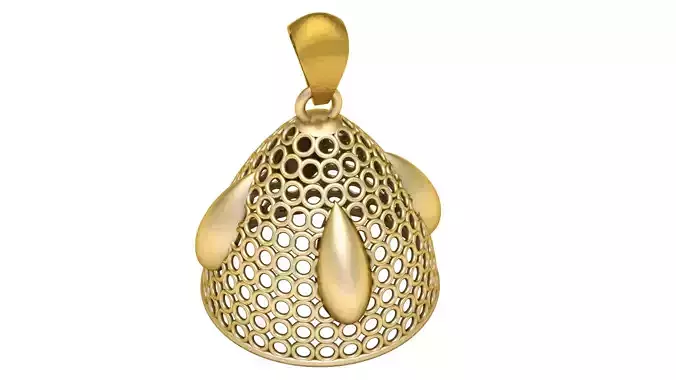 NET STYLE GOLD PENDANT 3D PRINTABLE MODEL
