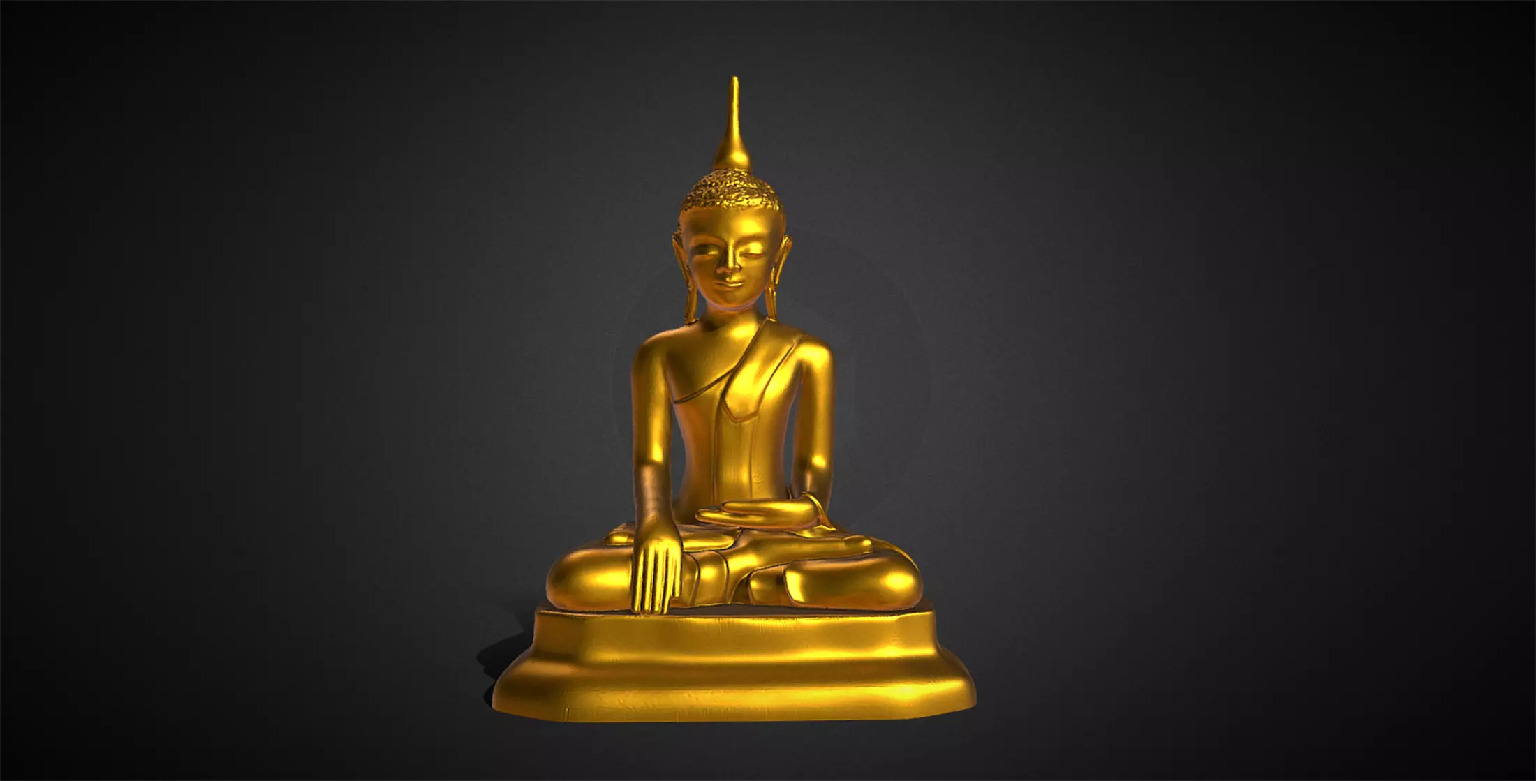 Buddha statue 3D print model_0