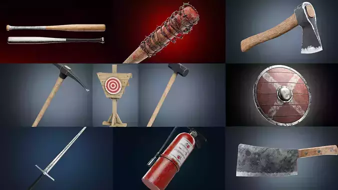 Pbr Action Pack 3D Model Collection