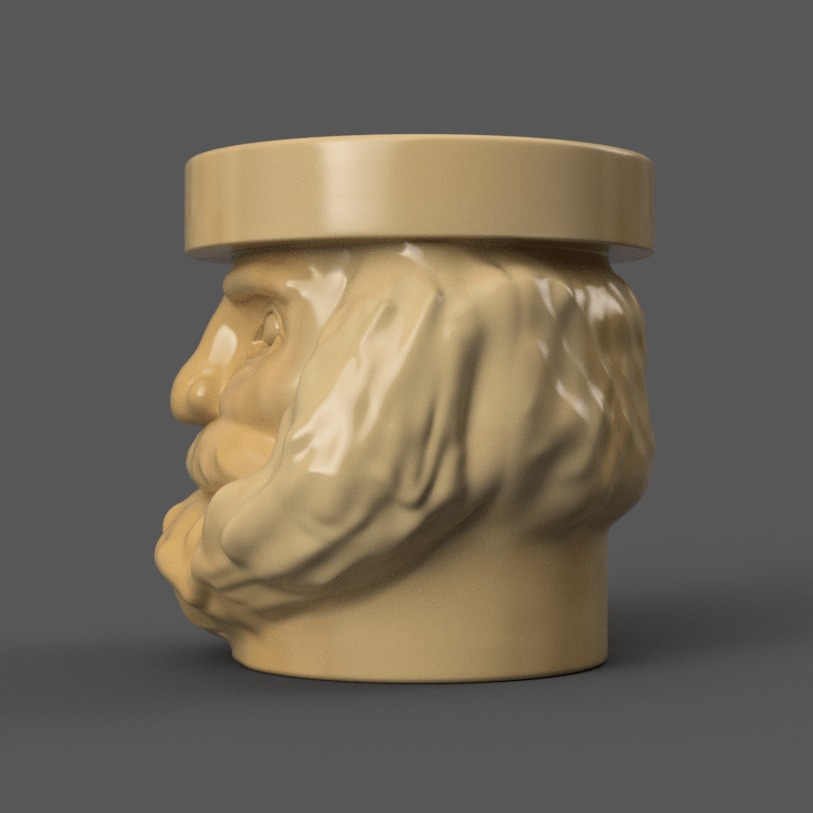 santa planter - vase - urn - candy dish - candle holder 3D print model_2