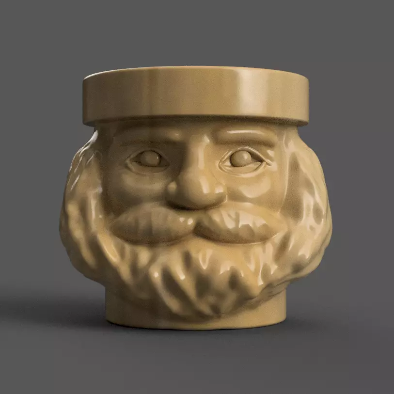 santa planter - vase - urn - candy dish - candle holder 3D print model_0