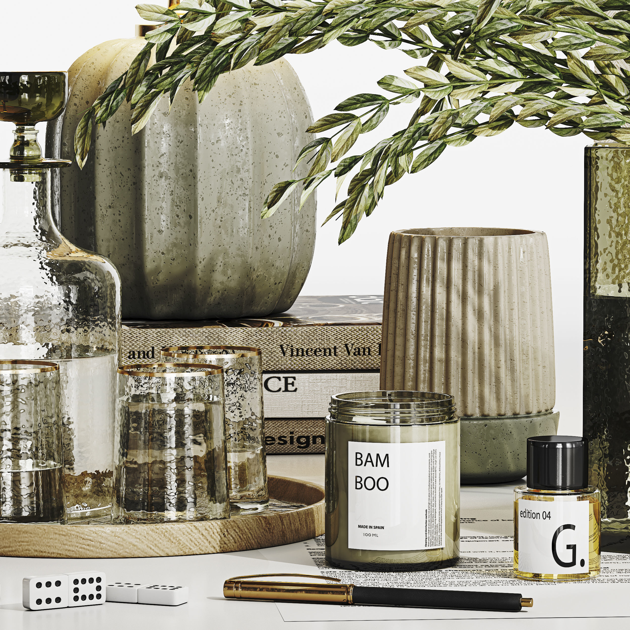 Decorative Set 015 3D model_3