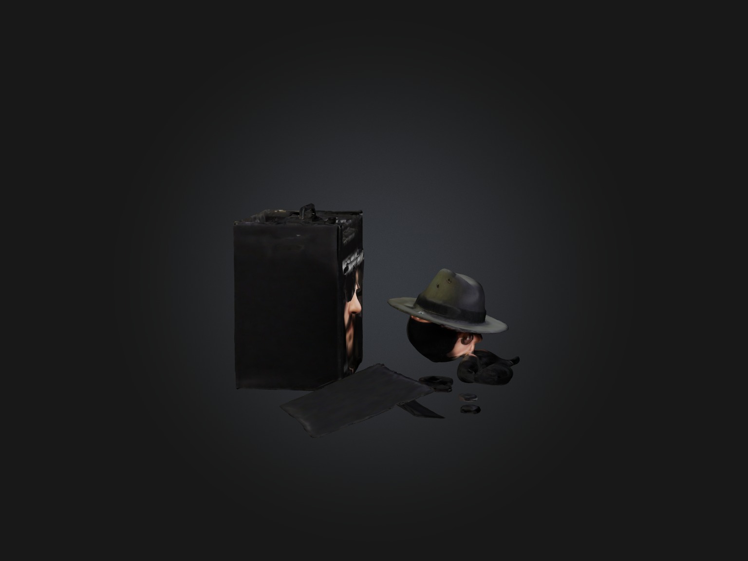 Realistic Disguise Kit Model Low-poly 3D model_6
