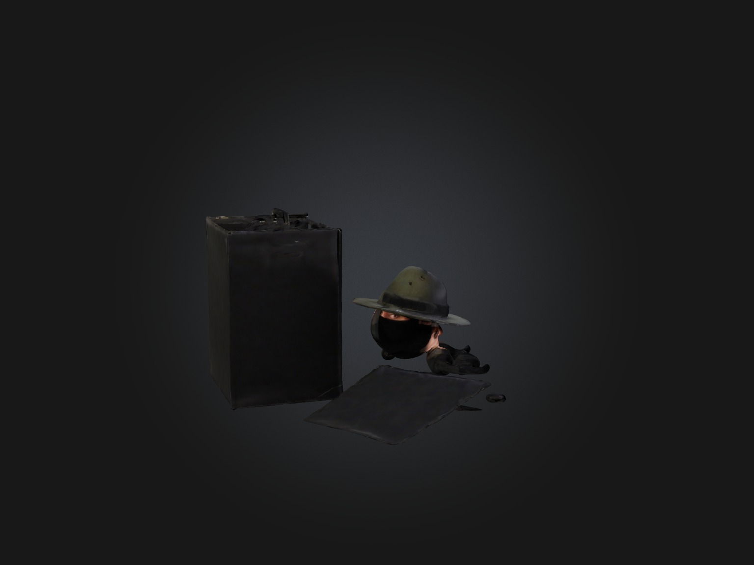 Realistic Disguise Kit Model Low-poly 3D model_7