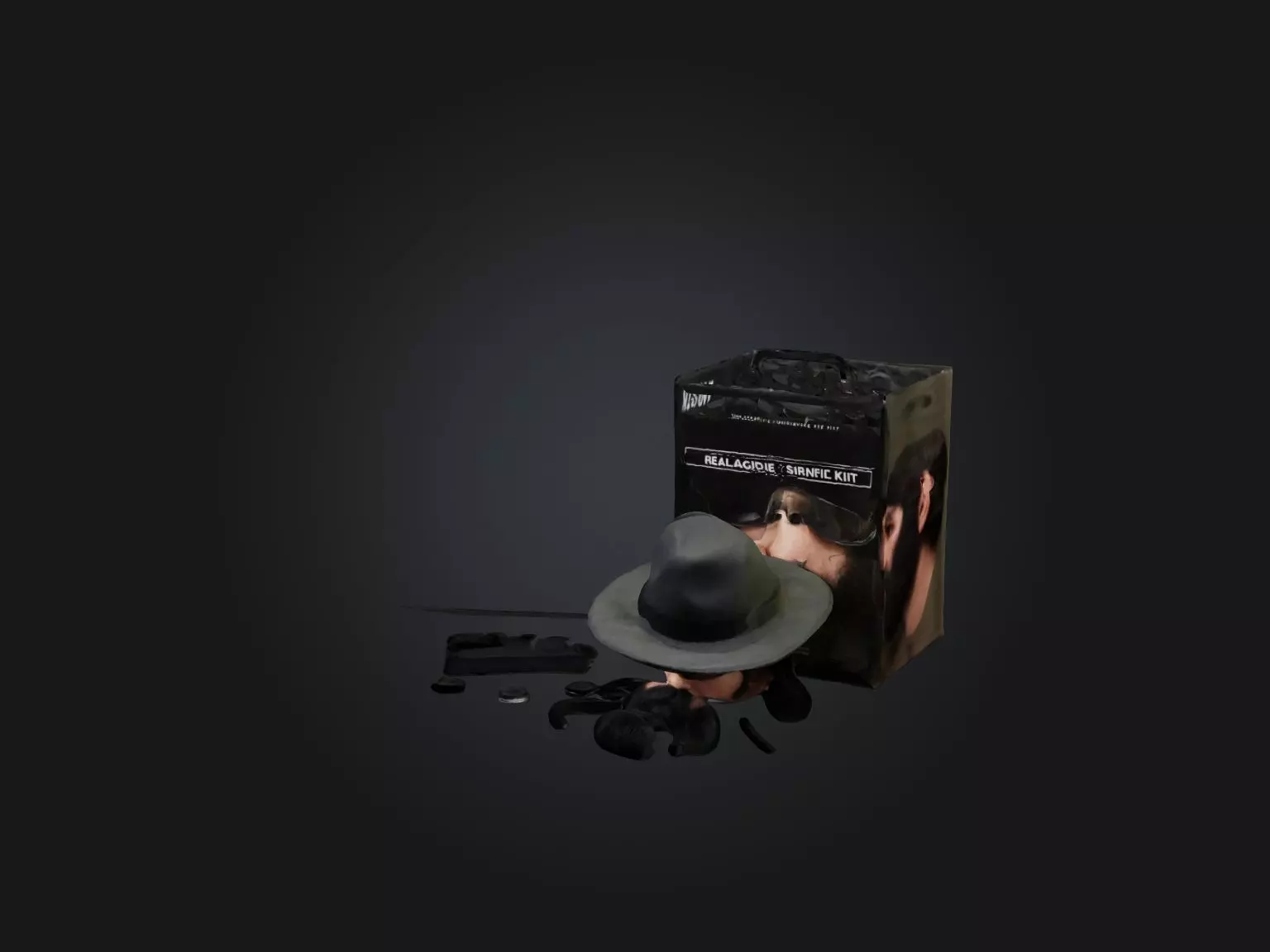 Realistic Disguise Kit Model Low-poly 3D model_0