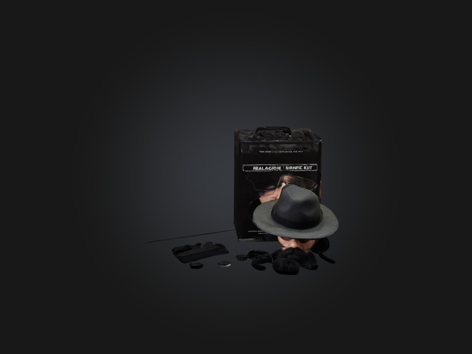 Realistic Disguise Kit Model Low-poly 3D model_3