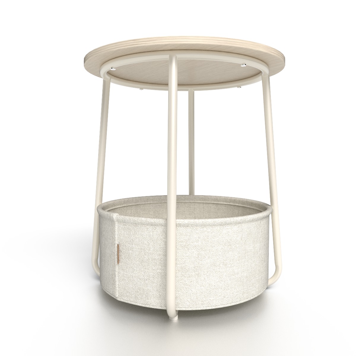 VASAGLE End Table and Small Bedside Table with Fabric Basket 3D model