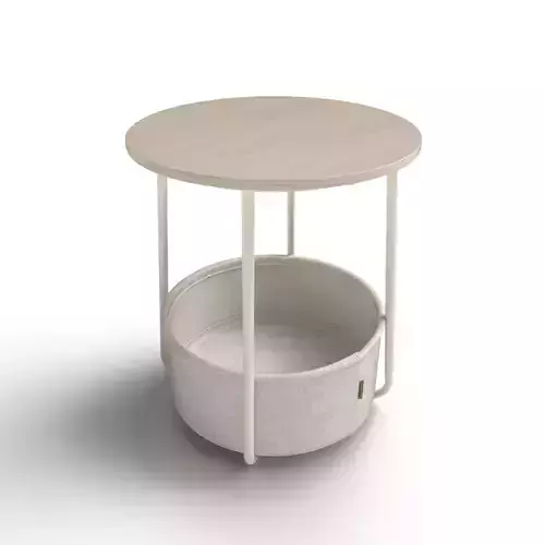 VASAGLE End Table and Small Bedside Table with Fabric Basket