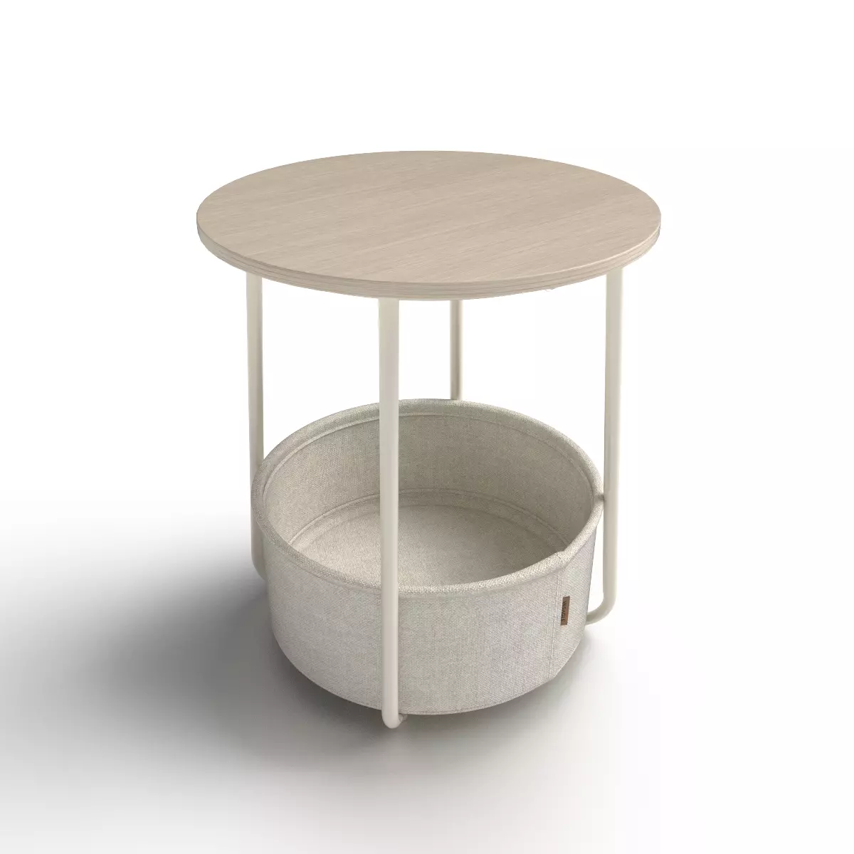 VASAGLE End Table and Small Bedside Table with Fabric Basket 3D model