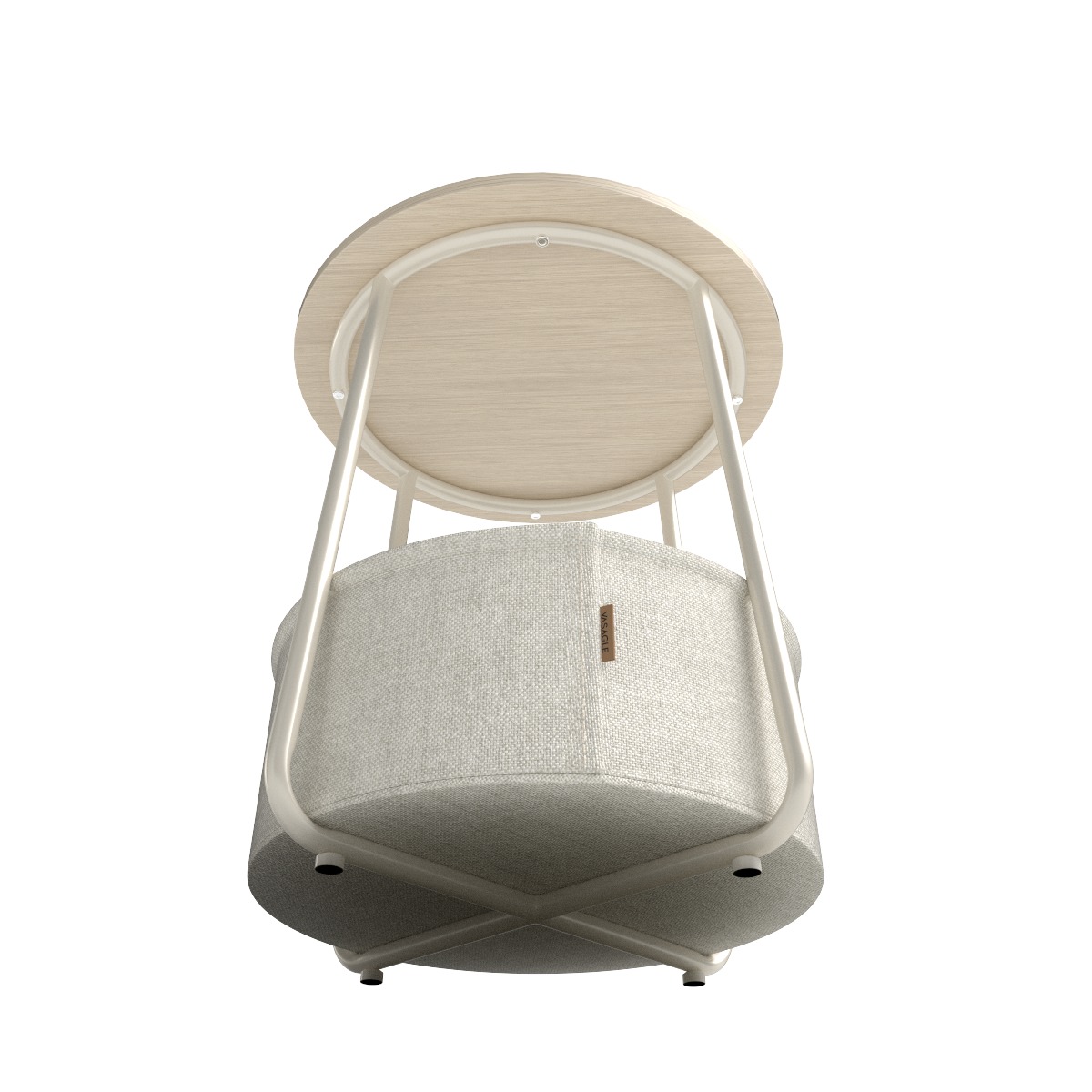 VASAGLE End Table and Small Bedside Table with Fabric Basket 3D model