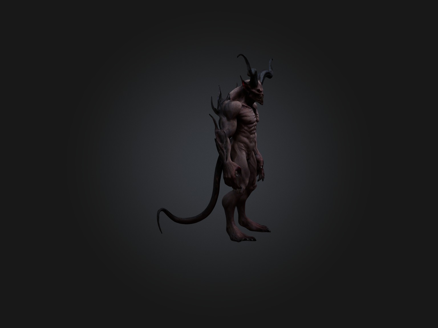 Realistic Demon Model Low-poly 3D model_6