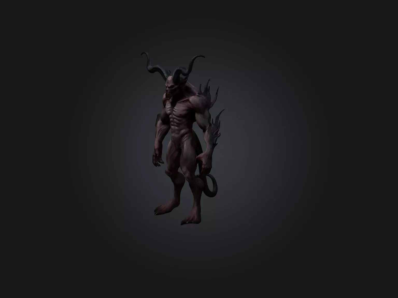 Realistic Demon Model Low-poly 3D model_0