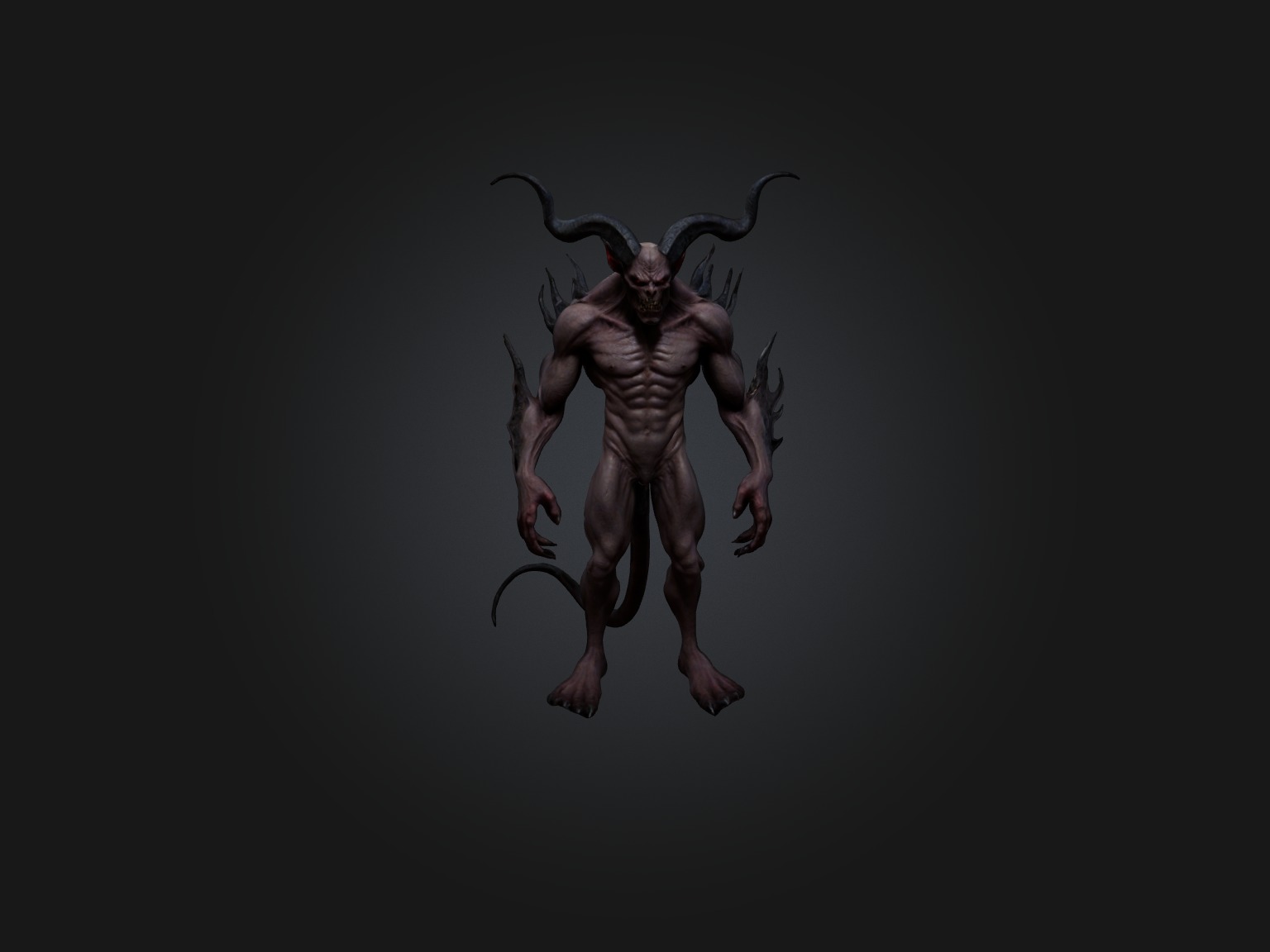 Realistic Demon Model Low-poly 3D model_4