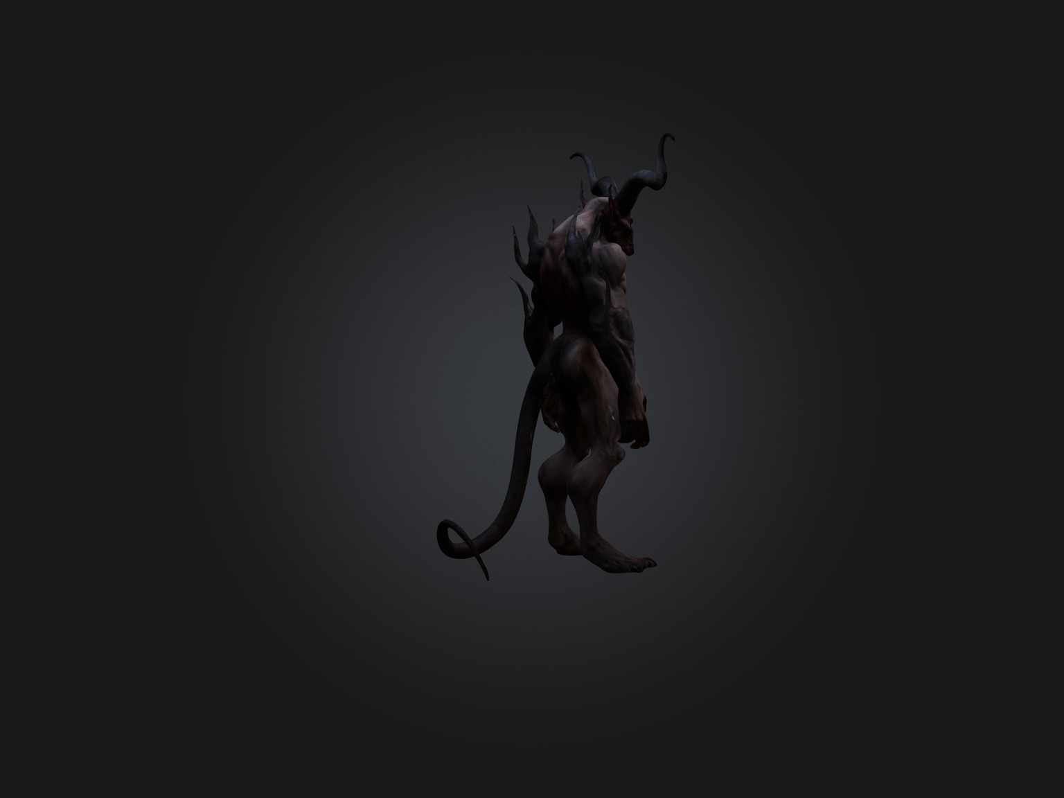 Realistic Demon Model Low-poly 3D model_8