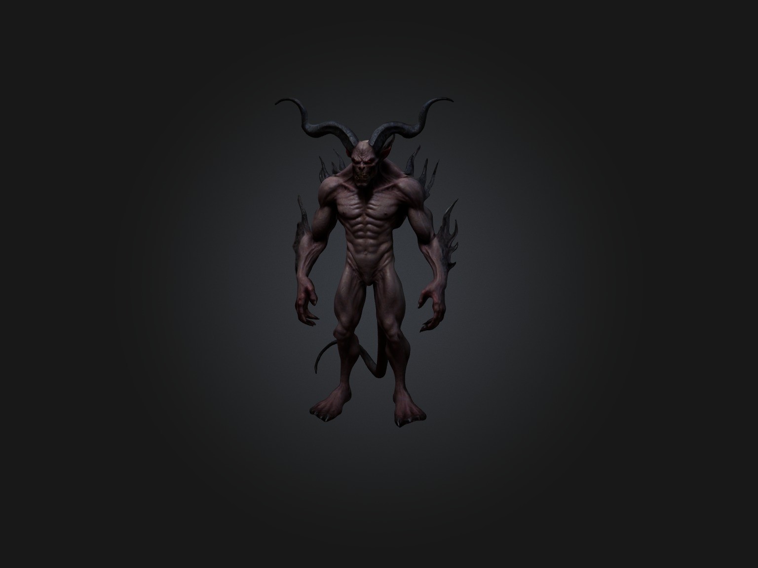Realistic Demon Model Low-poly 3D model_3