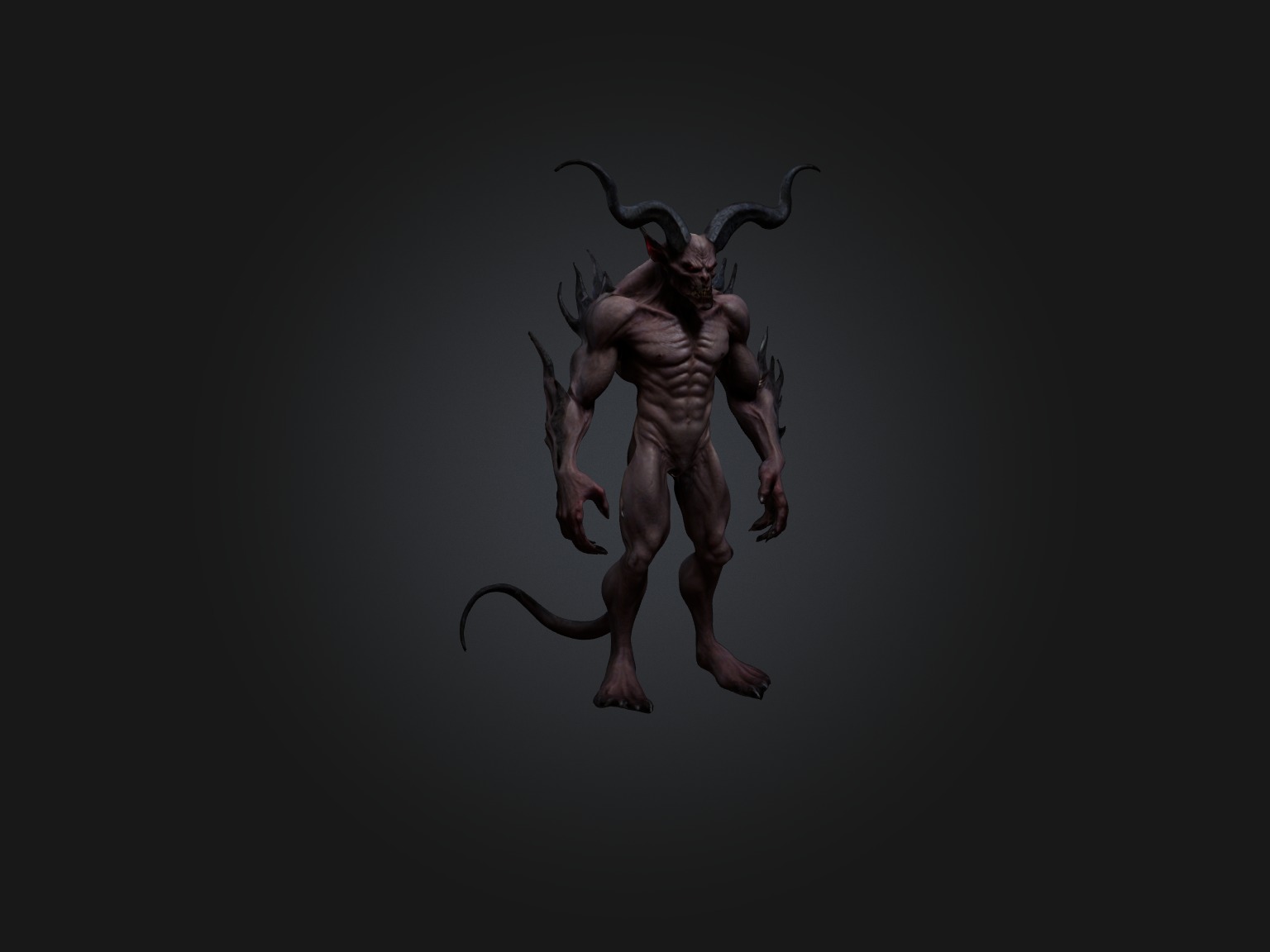 Realistic Demon Model Low-poly 3D model_5