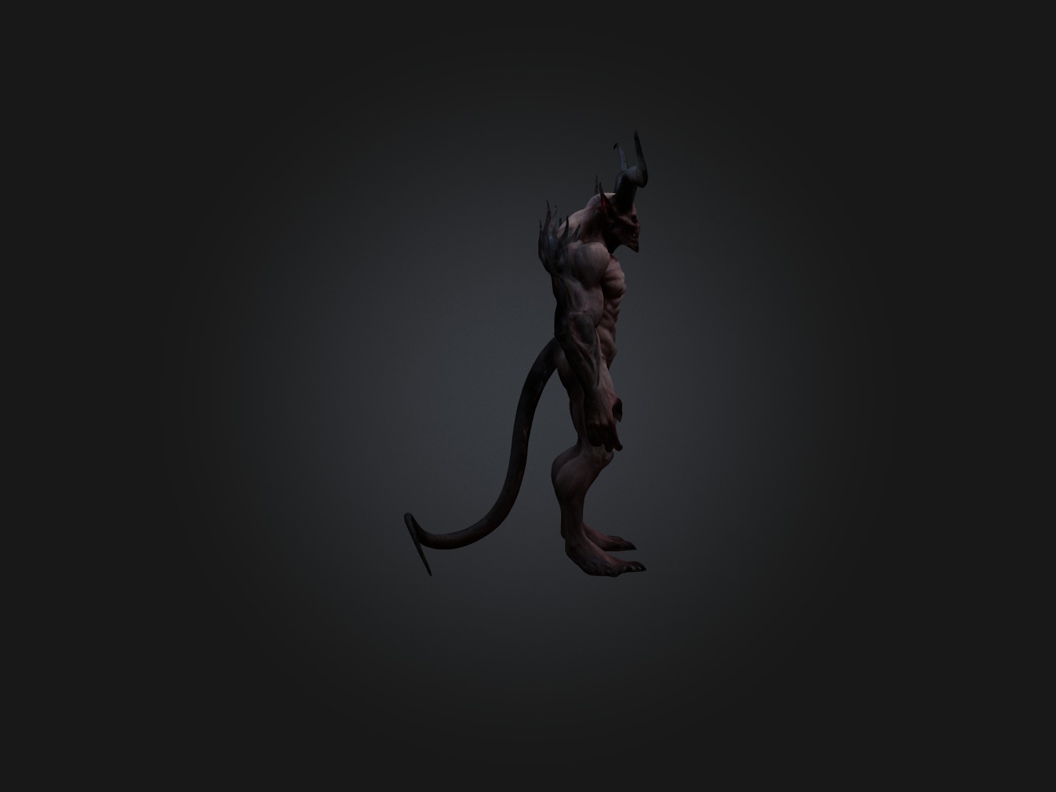 Realistic Demon Model Low-poly 3D model_7