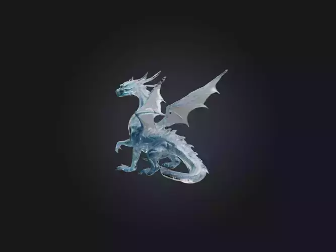 Realistic Crystal Dragon Model