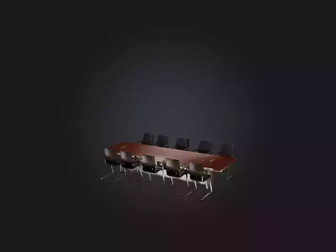 Realistic Conference Table Model