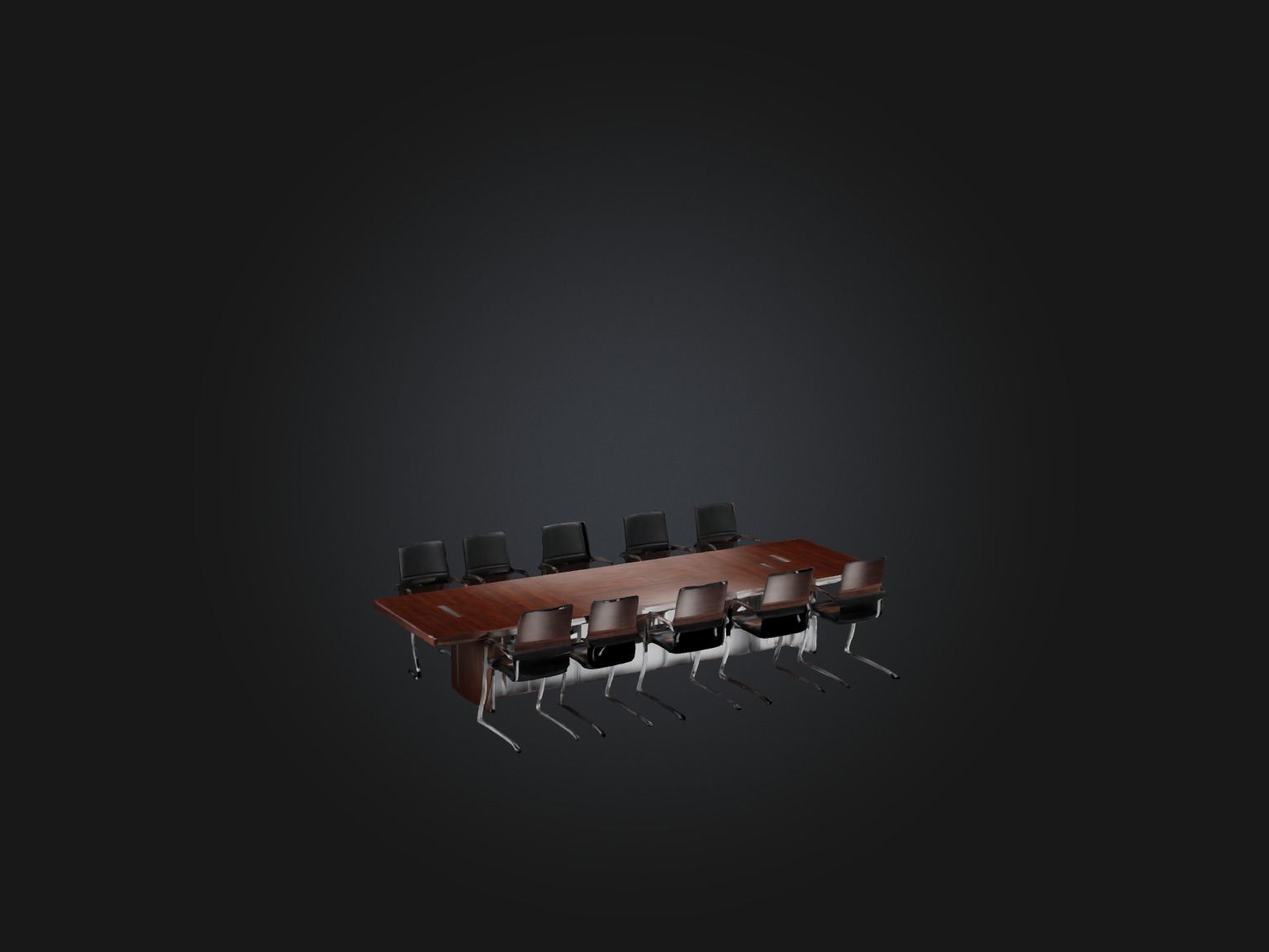 Realistic Conference Table Model Low-poly 3D model_4