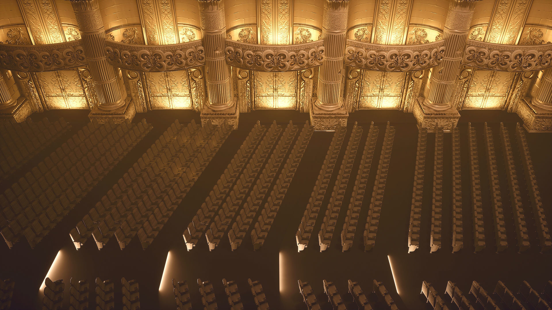 For UE5 Symphony Hall Low polygon set Low-poly 3D model_19